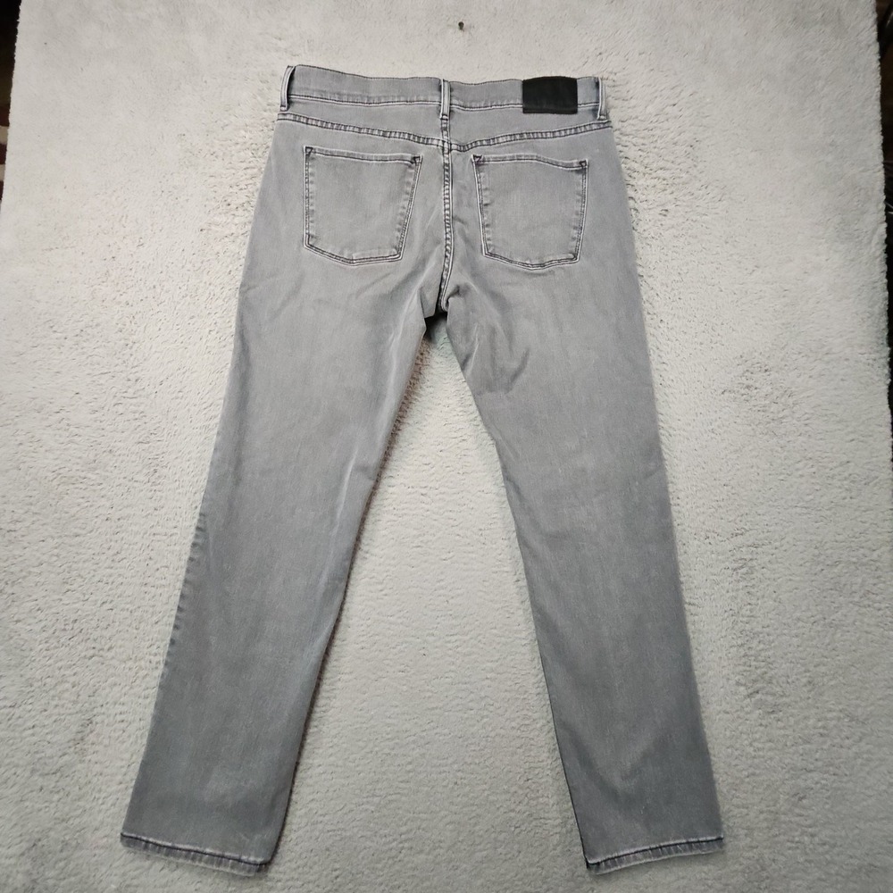 Mott Bow Jeans Mens 34x30 Slim Stone Gray Minimalist Preppy Ultra Soft Stretch - Picture 8 of 16